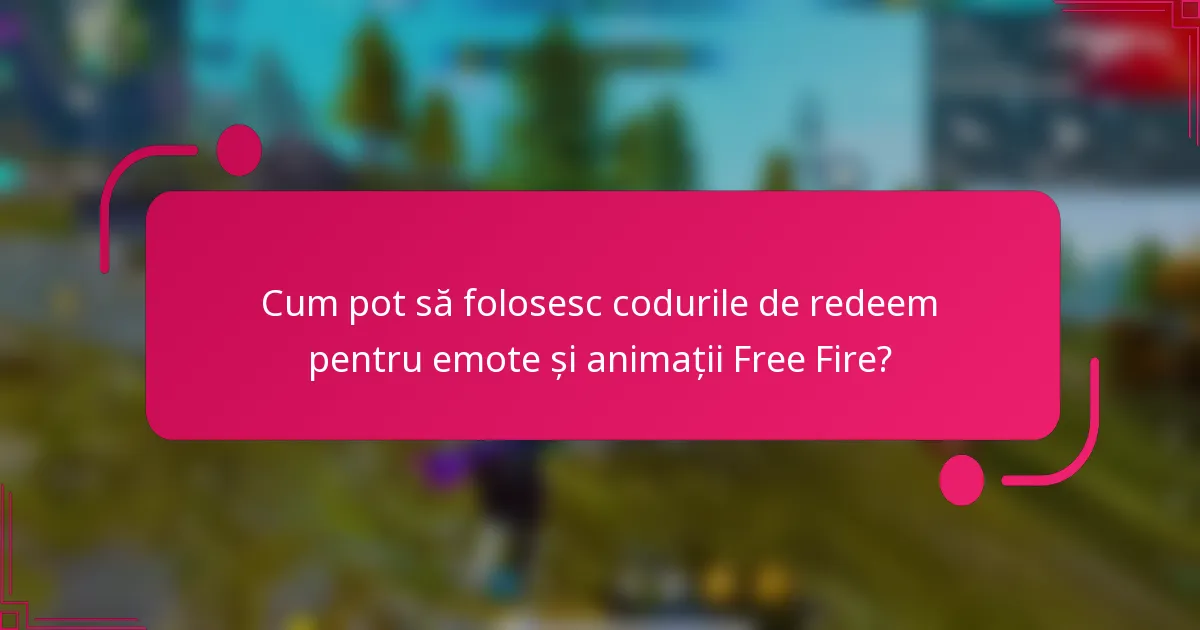 Cum pot să folosesc codurile de redeem pentru emote și animații Free Fire?