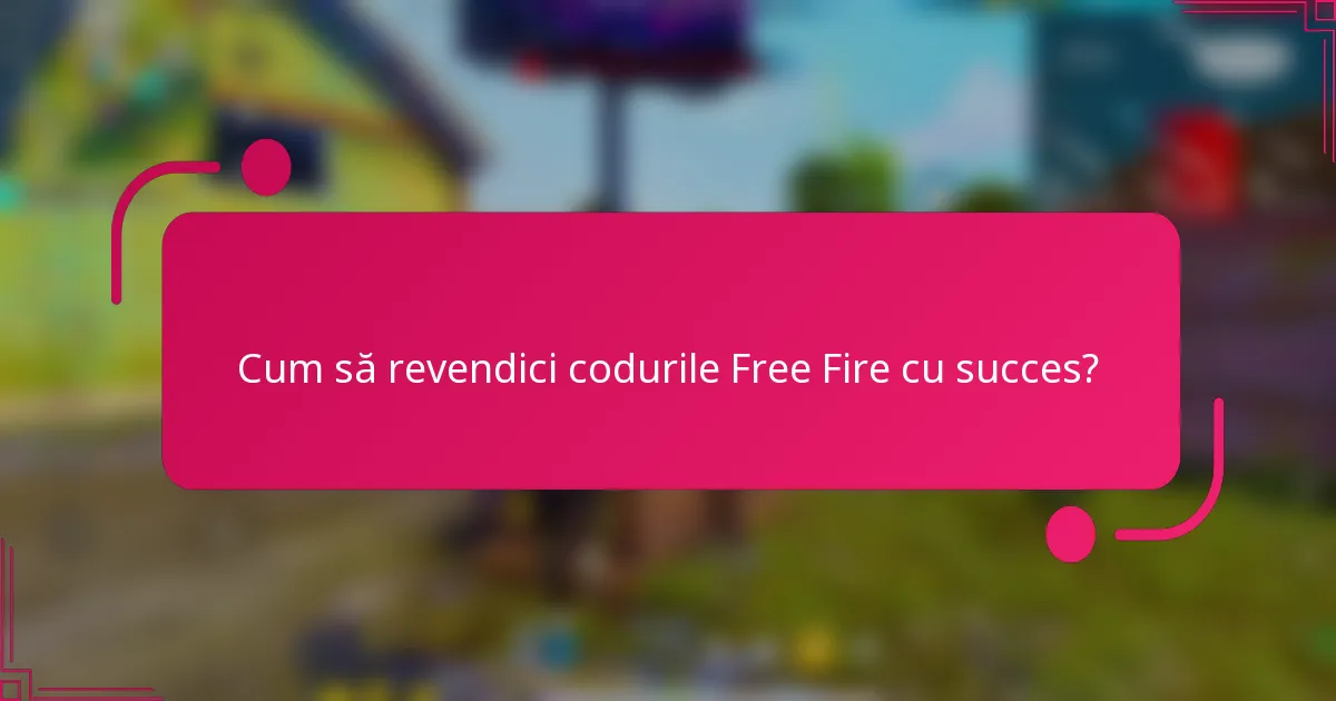 Cum să revendici codurile Free Fire cu succes?