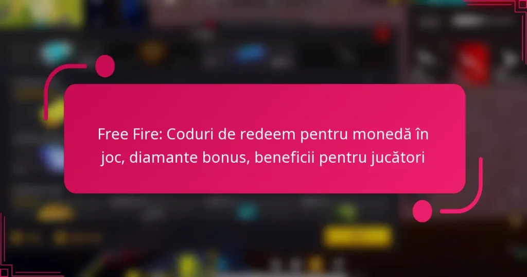 Free Fire: Coduri de redeem pentru monedă în joc, diamante bonus, beneficii pentru jucători