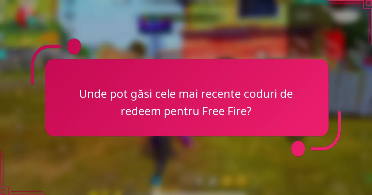 Unde pot găsi cele mai recente coduri de redeem pentru Free Fire?
